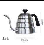 Barista Teekessel aus Edelstahl mit Thermometer für genaue Temperatur, Schwanenhals-Ausgießer, Küchengeräte und Wohnheim-Essentials (1,2 Liter) - Image 2